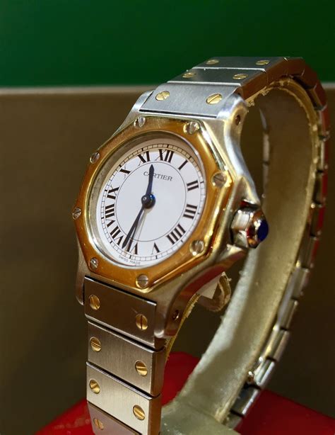 cartier santos vintage gold|cartier santos vintage for sale.